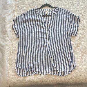 H&M Blue & White Stripped Blouse